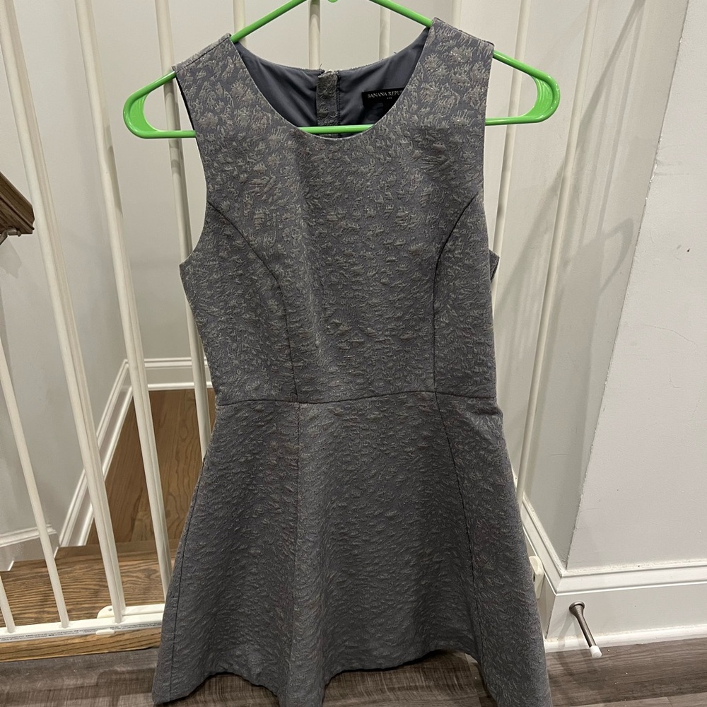Banana Republic Gray Textured Dress